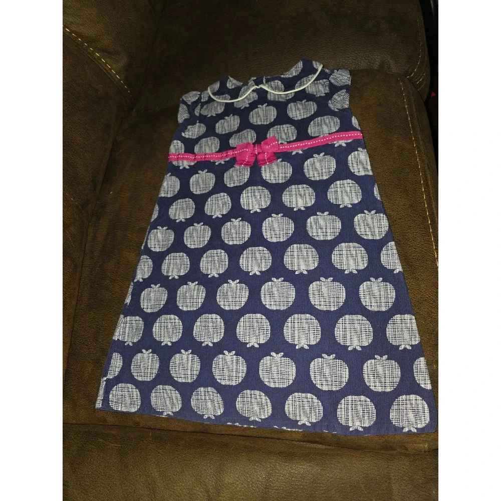Gymboree charm class apple dress navy size 3t‎